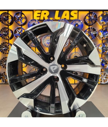 4 Adet BK-5837 7*17 4*108 ET25 65,1 BLACK MACHINED JANT (Takım)