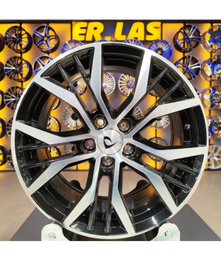 4 Adet BK-713 7*16 5*100 ET35 57,1 BLACK MACHINED JANT (Takım)