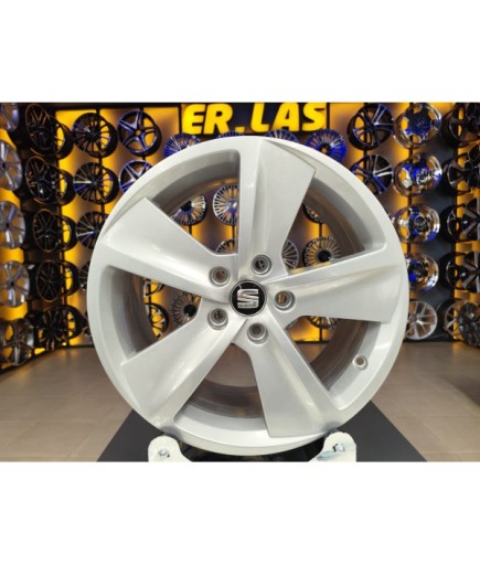 4 Adet SEAT ORIJINAL 7.5*17 5*112 ET51 57.1 SILVER JANT REVİZE EDİLMİŞ (Takım)