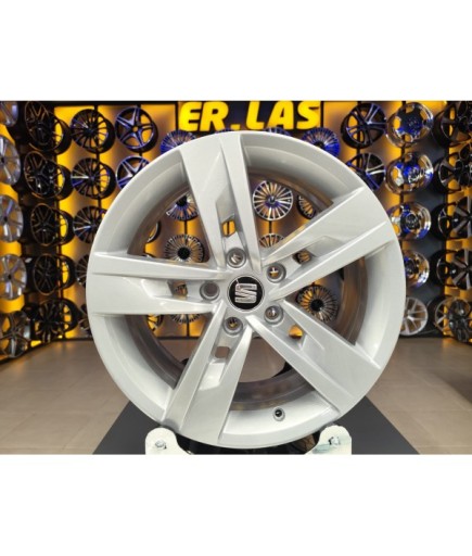 4 Adet SEAT ORIJINAL 7*17 5*112 ET49 57.1 SILVER JANT REVİZE EDİLMİŞ (Takım)