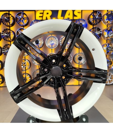 2 Adet TRUVA-1186 11*21 5*130 ET66 71.6 BLACK WHİTE 71.6 JANT (Takım)