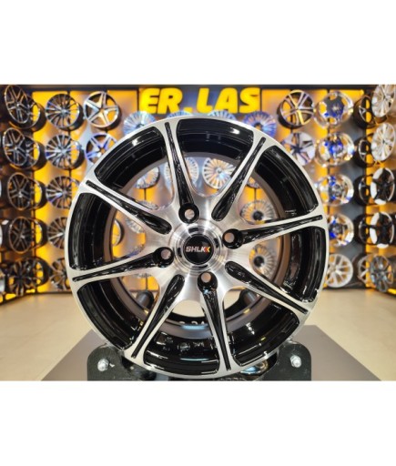 4 Adet SLK-2049 5.5*13 4*114.3 ET35 73.1 BLACK MACHINED JANT (Takım)