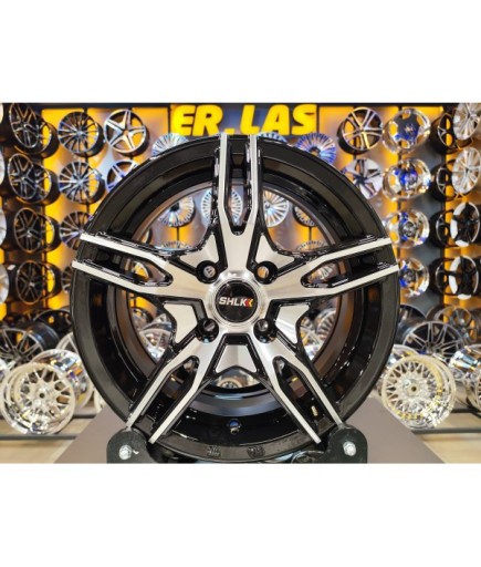 4 Adet SLK-2087 6*14 4*100 ET35 73.1 BLACK MACHINED JANT (Takım)