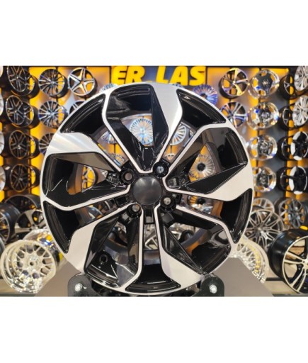4 Adet SONIC 7502 6.5*15 4*100 ET35 67.1 BLACK MACK JANT (Takım)