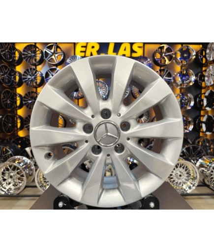 4 Adet MERCEDES ORIJINAL 6.5*16 5*112 ET52 66.6 SILVER JANT REVİZE EDİLMİŞ (Takım)