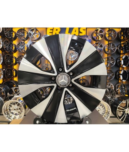 4 Adet MERCEDES ORIJINAL 7*17 5*112 ET51 66.6 BLACK MACK JANT REVİZE EDİLMİŞ (Takım)