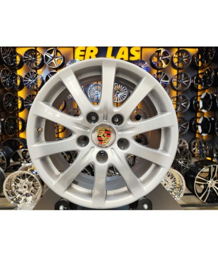4 Adet PORSCHE ORIJINAL 7.5*17 5*130 ET53 71.6 SILVER JANT REVİZE EDİLMİŞ (Takım)