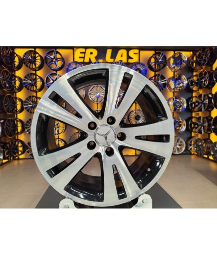 4 Adet MERCEDES ORIJINAL 7.5*17 5*112 ET47 66.6 BLACK MACK JANT YENİLENMİŞ (Takım)