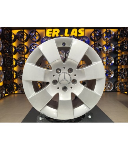 4 Adet MERCEDES ORIJINAL 7*16 5*112 ET53 66.6 SILVER JANT YENİLENMİŞ (Takım)