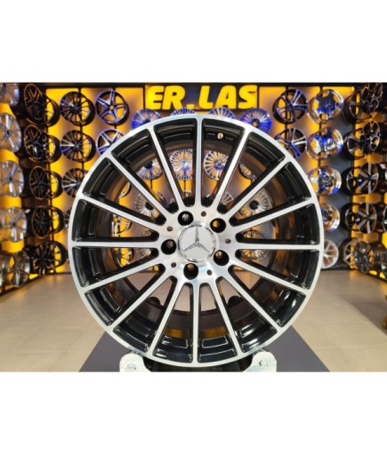 4 Adet MERCEDES ORIJINAL 8-9*18 5*112 ET43 66.6 BLACK MACK JANT YENİLENMİŞ (Takım)